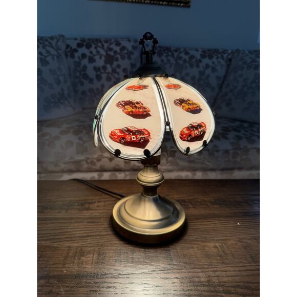 Vintage Brass NASCAR Touch Lamp - tested and working - Picture 2 of 8